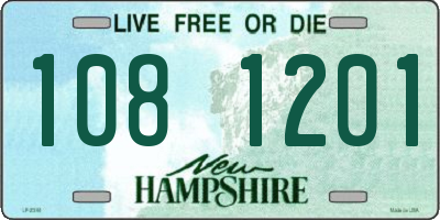 NH license plate 1081201