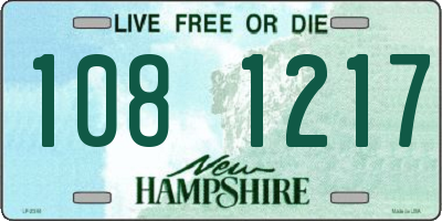 NH license plate 1081217