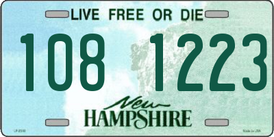 NH license plate 1081223