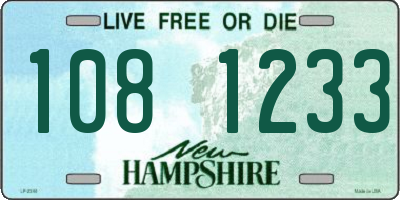 NH license plate 1081233