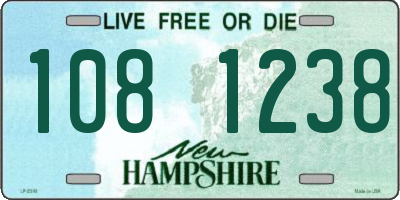 NH license plate 1081238