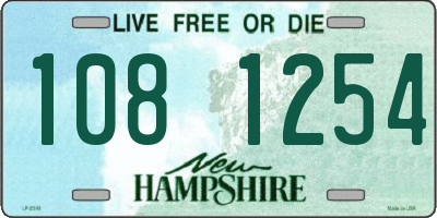 NH license plate 1081254