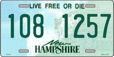 NH license plate 1081257