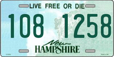 NH license plate 1081258
