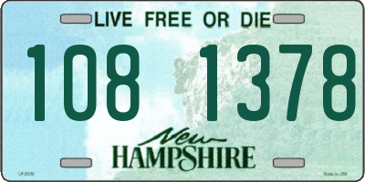 NH license plate 1081378