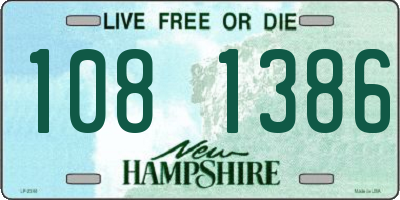 NH license plate 1081386