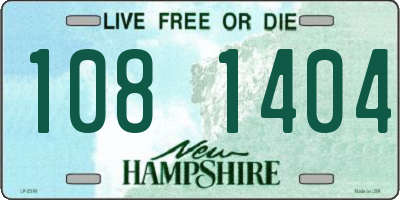 NH license plate 1081404