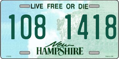 NH license plate 1081418