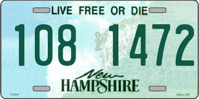 NH license plate 1081472