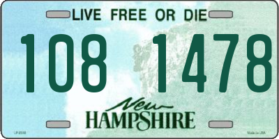 NH license plate 1081478
