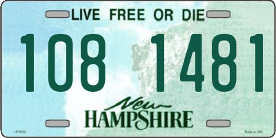NH license plate 1081481