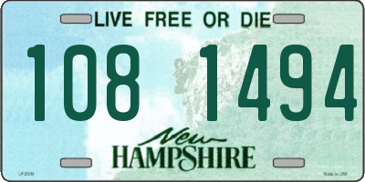 NH license plate 1081494