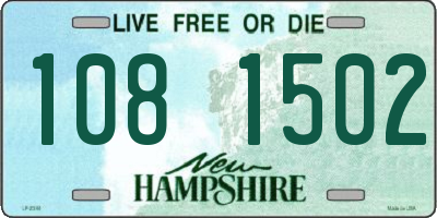 NH license plate 1081502