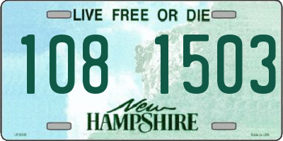 NH license plate 1081503