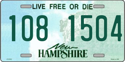 NH license plate 1081504