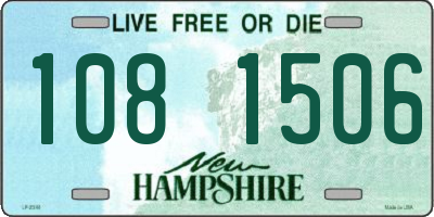 NH license plate 1081506