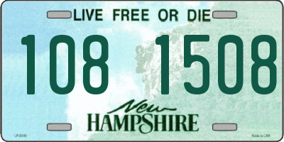 NH license plate 1081508