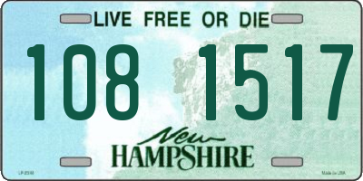 NH license plate 1081517