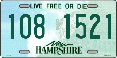 NH license plate 1081521
