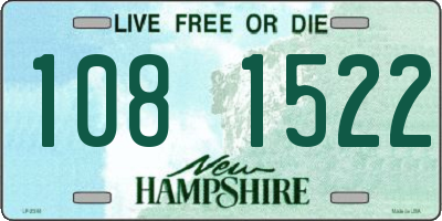 NH license plate 1081522