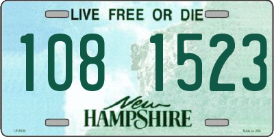 NH license plate 1081523