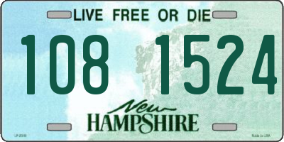 NH license plate 1081524