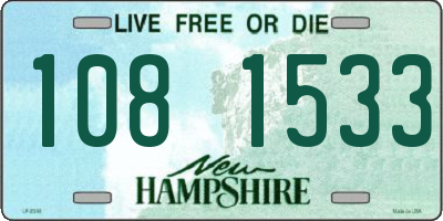 NH license plate 1081533
