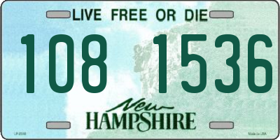 NH license plate 1081536