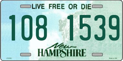 NH license plate 1081539