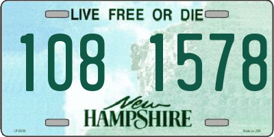 NH license plate 1081578