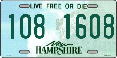 NH license plate 1081608