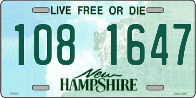 NH license plate 1081647