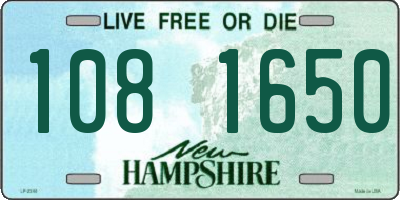 NH license plate 1081650