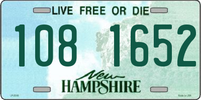 NH license plate 1081652
