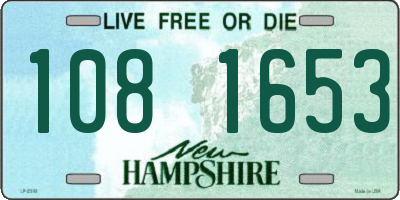 NH license plate 1081653