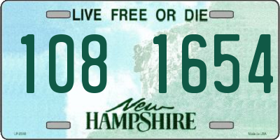 NH license plate 1081654