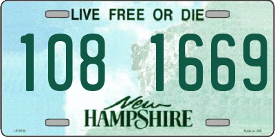 NH license plate 1081669