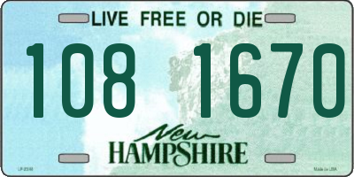 NH license plate 1081670