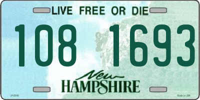NH license plate 1081693