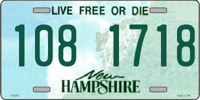 NH license plate 1081718