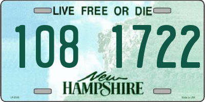NH license plate 1081722