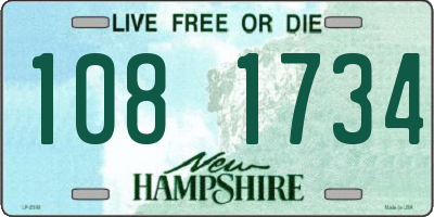 NH license plate 1081734