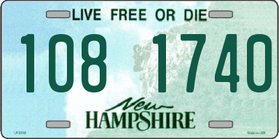 NH license plate 1081740