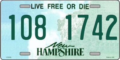 NH license plate 1081742