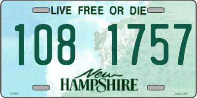 NH license plate 1081757