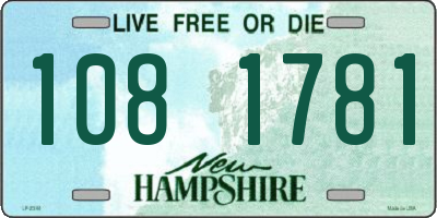 NH license plate 1081781