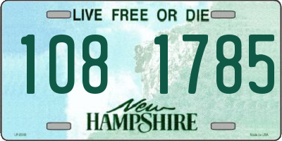 NH license plate 1081785