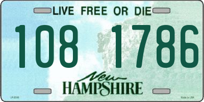 NH license plate 1081786