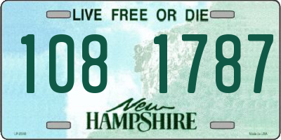 NH license plate 1081787