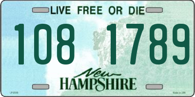 NH license plate 1081789